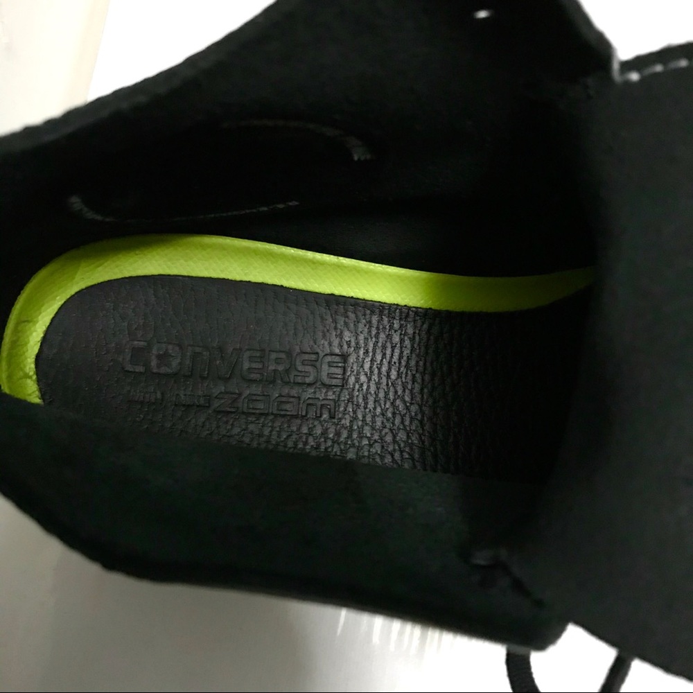Converse Prime Hi Top Black Leather Sneakers - Picture 5 of 15